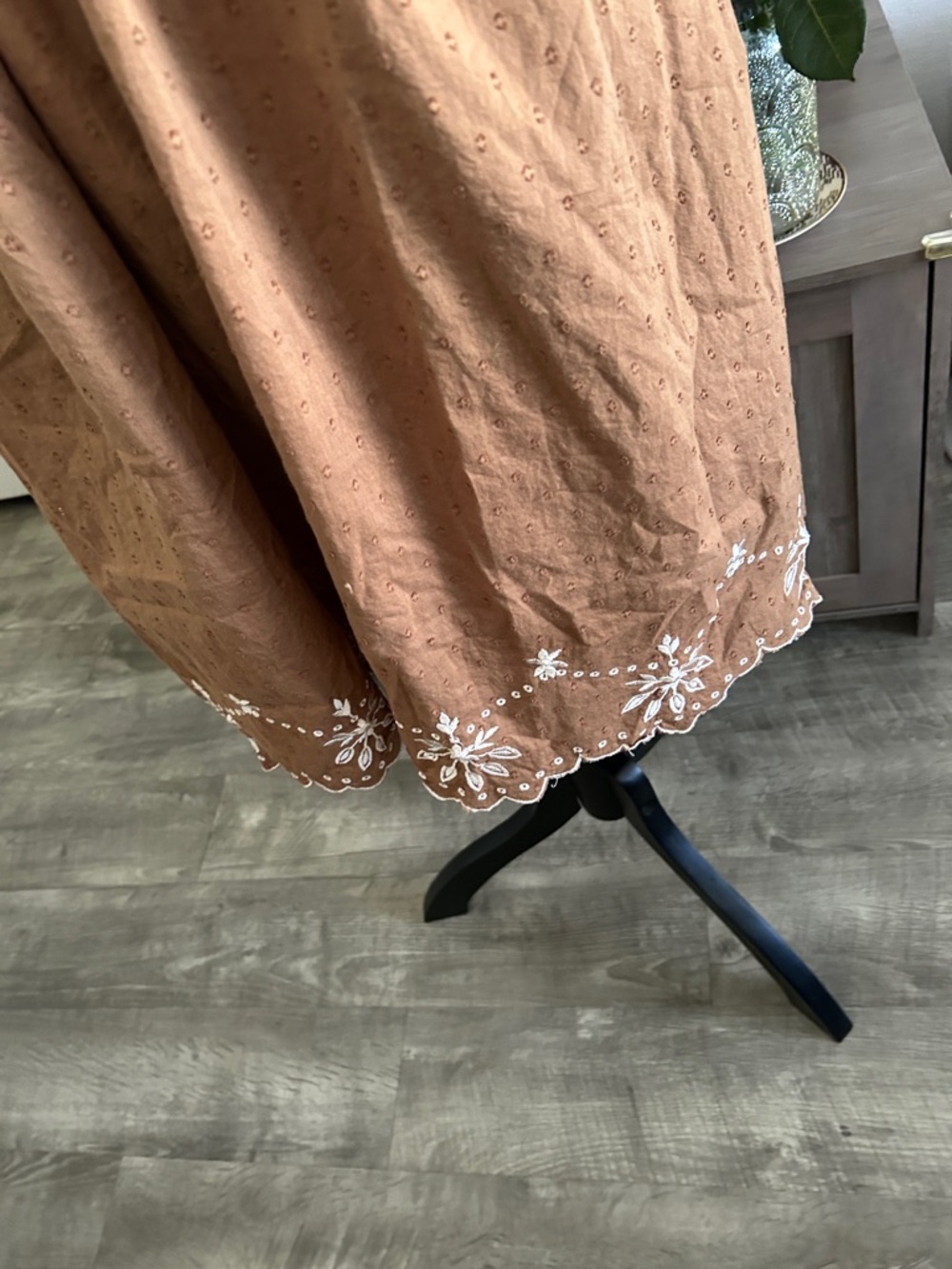 Speed Control Brown Embroidered Spaghetti-Strap Sundress - Picture 3 of 6